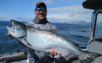 While we are waiting for the Silver Salmon to show up its King Salmon  on the menu. This is last last one for a boat limit!